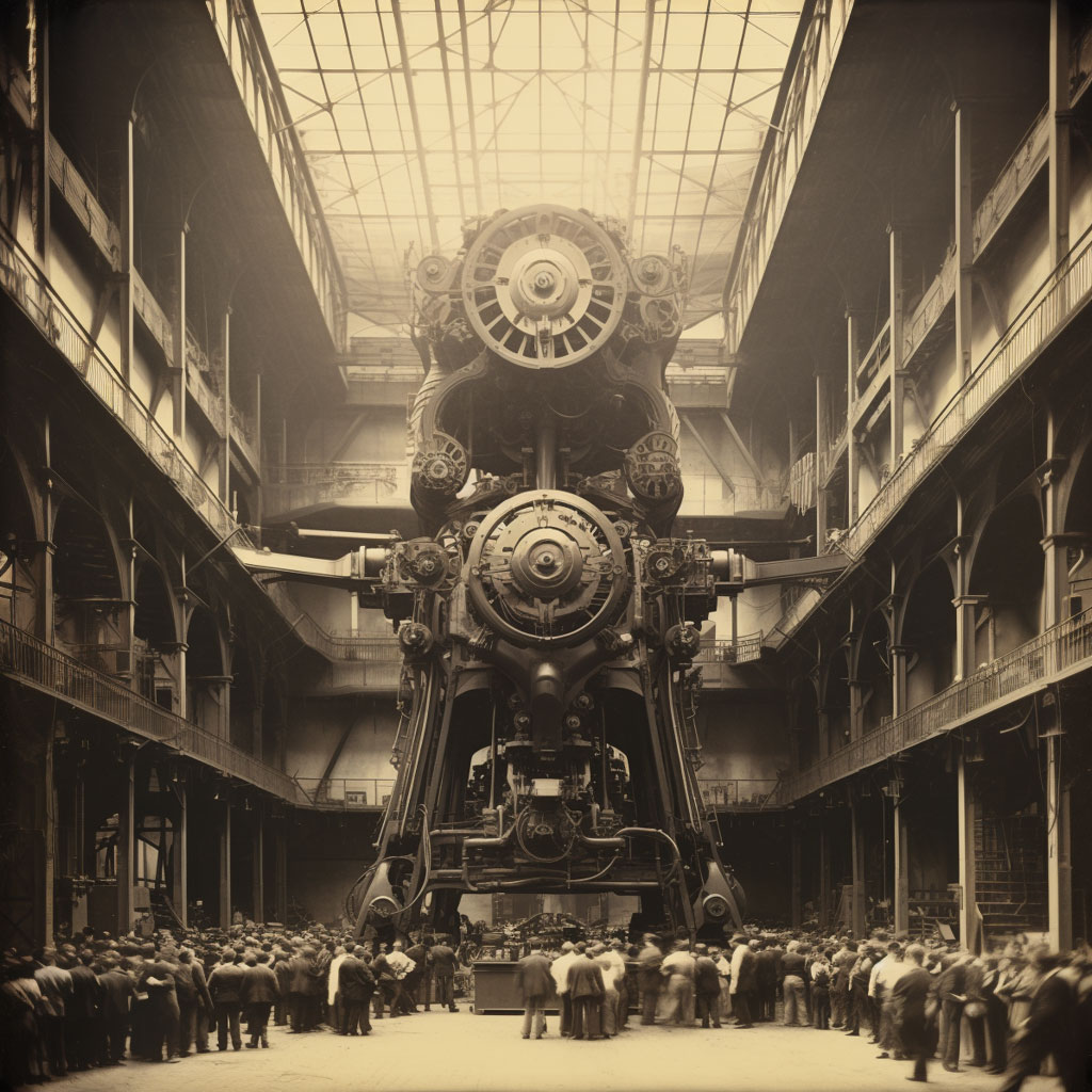 Huge robotic computer machine, Massachussets, 1899 | Gigante máquina informática robotizada, Massachussets, 1899