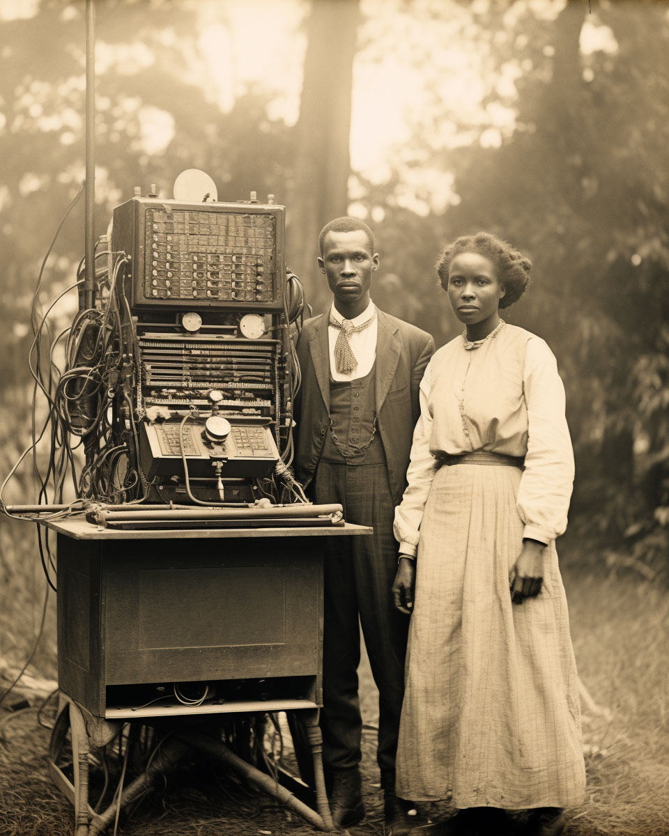 Tests with an electric computer, Ethiopia, 1891 | Pruebas con un ordenador eléctrico, Etiopía, 1891