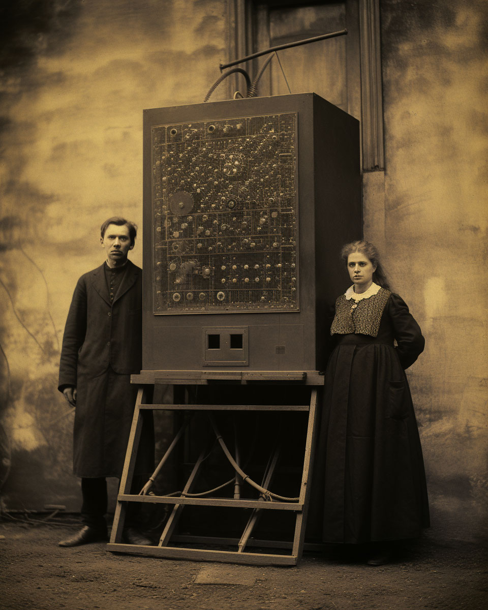 Experimental synthesizer for electronic music, Berlin, 1889 | Sintetizador experimental para música electrónica, Berlín, 1889