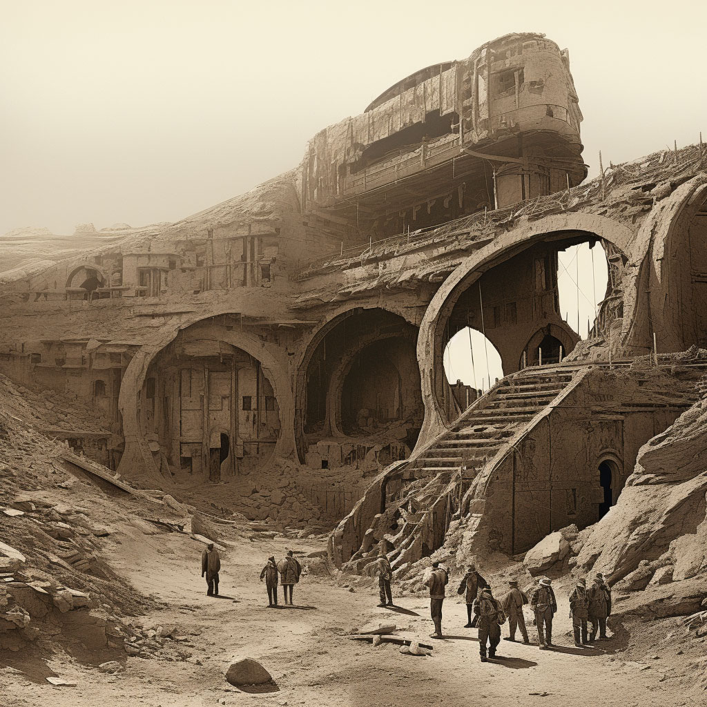 Ruins of an ancient citadel of unknown origin, Mongolia, 1882 | Ruinas de una antigua ciudadela de origen desconocido, Mongolia, 1882